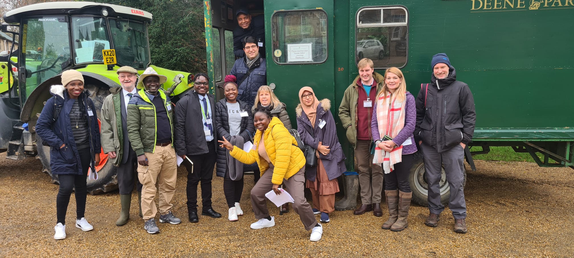 Agricultural students from developing countries see the benefits of adding value and tapping into natural resources on Northamptonshire estate, Deene Park